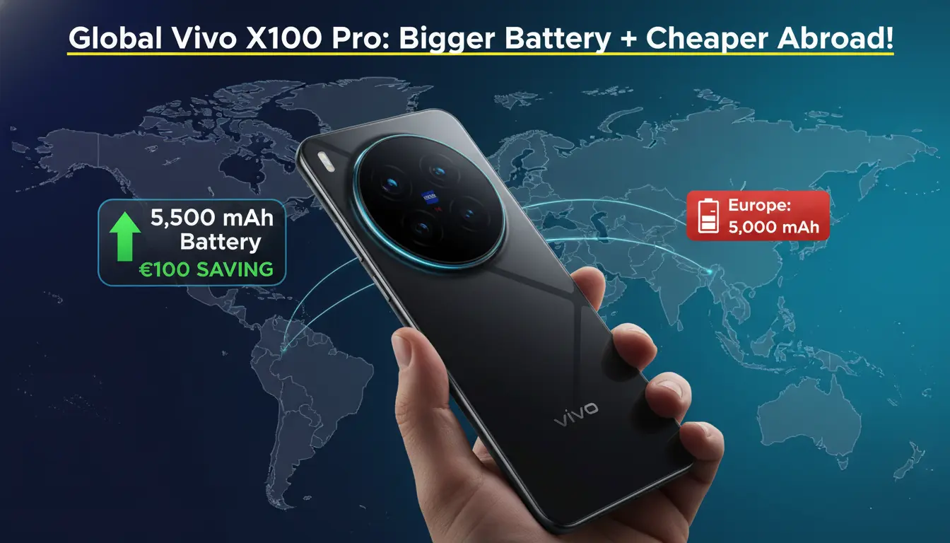 Global Vivo X300 Pro is cheaper and has a larger battery outside of Europe Options for import
