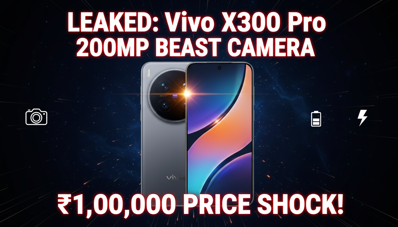 LEAKED Vivo X300 Pro Specs Reveal 200MP Camera and ₹1,00,000 Price Tag! Get Ready for the FLAGSHIP LAUNCH that’s SHOCKING Rivals!