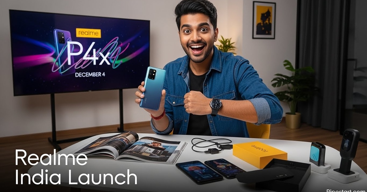 realme P4x With 7000mAh Battery and realme Watch 5 Set to Launch in India on December 4