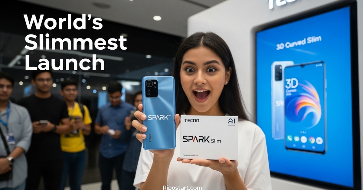 TECNO Spark Slim: World’s Slimmest 3D Curved AI Smartphone Launched Globally