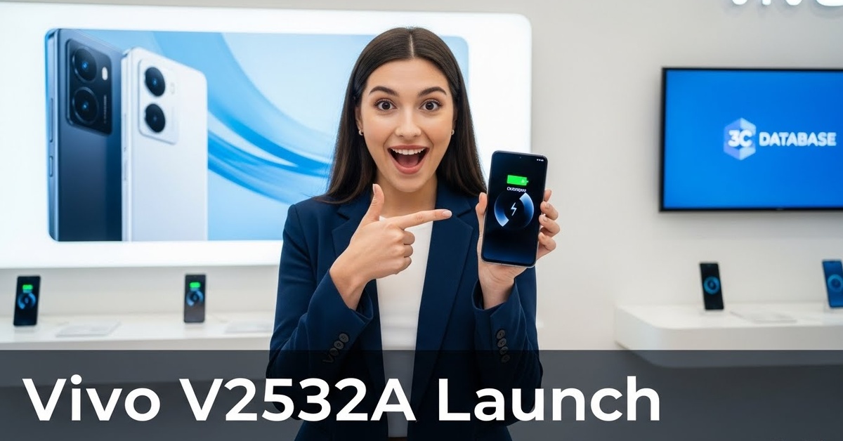 New Vivo 'V2532A' Smartphone Appears on China's 3C Database, Revealing 44W Wired Fast Charge Support