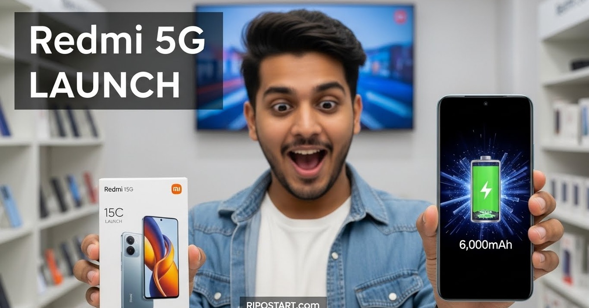 Redmi 15C 5G with 6,000mAh battery launched in India