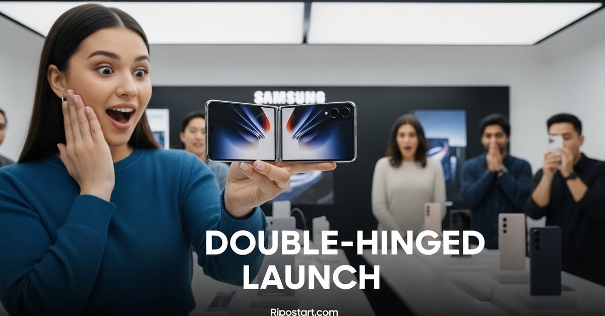 Samsung Launches Double-Hinged Smartphone